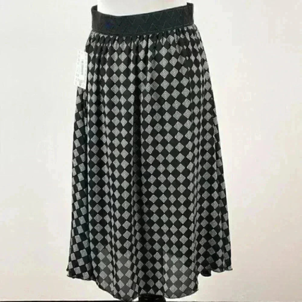 Lularoe Lola skirt S 4-6 chiffon floral high/lo - Picture 4 of 9